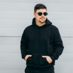 men Black hoodie